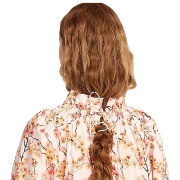 NWT J.Crew Smocked Neck Puff-Sleeve Dress in Cherry Blossom Pink Size M - Picture 9 of 9